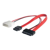 Akyga ADAPTER z kablom slim SATA (ž)/data SATA (ž)/Molex (m) 15cm AK-CA-45