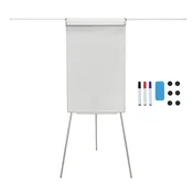 Northix Flipchart bela tabla 100x70 cm, magnetna, nastavljiva višina