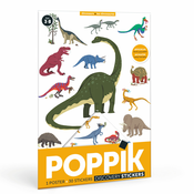 Edukativni poster s nalepnicama Mini otkrica: Dinosaurusi 3+