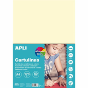 APLI Barvni karton, pastelne barve 50 listov, sortirane barve