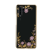 Premium ovitek Flora s Swarovski kristali za Huawei P40 - zlate barve