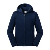 Navy blue childrens sweatshirt with hood and zipper Authentic Russell