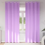 Zavjese za blackout s prstenovima 2 pcs Ljubicasta 245 x 140 cm
