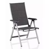 Kettler Kettler Basic Plus Padded sklopiva podesiva alu fotelja, srebrna/antracit