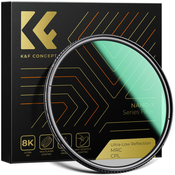 K&F Concept 77MM,NANO-X series ultra-low reflection CPL filter,Ultra clear lenses, waterproof