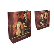 Carmani DARILNA VREČKA MODIGLIANI MALA DEKORATIVNA PAPIRNATA VREČKA UMETNOST
