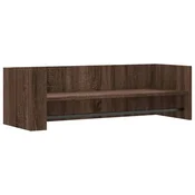 Vidaxl Stenska polica rjav hrast 100x35x30,5 cm inženirski les