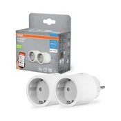 Osram - SET 2x pametna SCHUKO uticnica SMART+ MATTER 2300W/230V/10A Wi-Fi bela