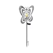 Globo 36581 - LED solarno svetilo LED/0,06W/3V IP44 srebrni metulj