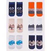 Yoclub Kidss Ankle Thin Socks Pattern Colours 6-Pack P1