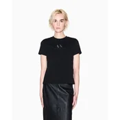 Armani Exchange za ženske. XW001345AF16356UC001 Grafična majica z logotipom črna (XS), Črna, Priložnostno, Bombaž,