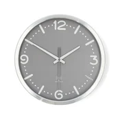 Nedis CLWA7226SS - Zidni sat precnika 30,5 cm 1xAA mat hrom/siva
