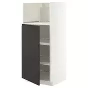 METOD Visoki element za ugradne uredaje, bela/Upplöv boja antracita, mat, 60x60x140 cm