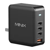 Minix GaN stenski polnilec z 3x USB-C in 1x USB-A priklopom