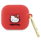 HELLO KITTY Silikonski ovitek za AirPods 3 Hello Kitty 3D v barvi fuksije