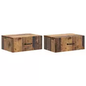 vidaXL Stenski nočni omarici 2 pcs Star les 49 x 34,5 x 20 cm