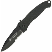 Smith & Wesson Large Black SWAT Linerlock A/O
