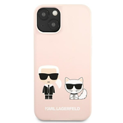 Maska za telefon Karl Lagerfeld & Choupette za iPhone 13 6.1 (KLHCP13MSSKCI) svetloroze