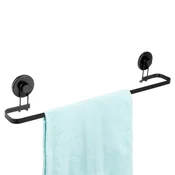 Northix Črno kovinsko stojalo za brisače s priseski 60x8,5x11 cm