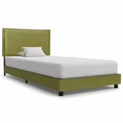 Vidaxl Posteljni okvir zeleno blago 90x200 cm
