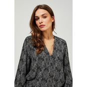Marisse Deep Neck Shirt L-Ko-3413 Black