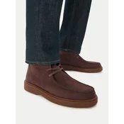 Gležnjarji Calvin Klein Text Rubber Apron Boot Nu HM0HM02256 Rjava