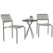 Homestar Vrtni komplet pohištva 3-delni 46x60x80 cm siva