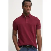 Polo Tommy Hilfiger moški, bordo barva, MW0MW17770