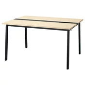 MITTZON Konferencijski sto, brezov furnir/crna, 140x108x75 cm
