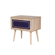 Hanah Home Two 620 Nocni ormaric, 2 ladice, 60x61x40cm, Krem-plava