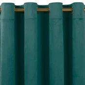 Curtain VILA color maritime style classic golden gold metal eyelets velvet 135x175 HOMEDE