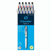 SCHNEIDER Kemijska olovka Take 4, bijela, cetverobojna S138049