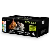 Pet Republic Mokra hrana za mačke Mega Pack (jagnjetina, piščanec, tuna, trska, postrv) - 48x85g