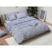 Svjetleca posteljina od mikropliša ZVJEZDANO NEBO plavosiva Dimenzije posteljine: 70 x 90 cm | 140 x 200 cm
