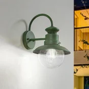 Zunanja stenska svetilka Lindby Celinor, zelena, jeklo, O 15 cm - Podeželska hiša/Rustikalna - Kovina