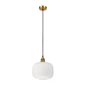 Luster na sajli HECTOR 1xE27/15W/230V bela/mesing prečnik 25 cm
