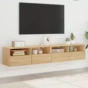Zidni TV ormarici 2 kom boja hrasta 80 x 30 x 30 cm drveni