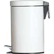 Kovinski pedalni koš za odpadke 3 l, bel