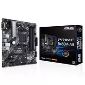 ASUS PRIME B450M-A II, DDR4, SATA3, USB3.2Gen2, HDMI, AM4 mATX
