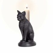 Svečnik (dekoracija) ALCHEMY GOTHIC - Črna mačka - V113
