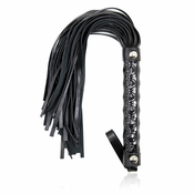 OhMama Fetish Diamond Pattern Flogger Black