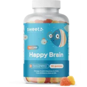 Happy Brain – gumiji za otroke z omega-3 maščobnimi kislinami, 90 gumi bonbonov