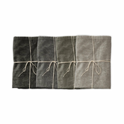 Komplet 4 prtičkov z mešanico lanu Linen Couture Cool Grey, 43x43 cm
