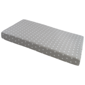 Medi Partners Fitted sheet for bed 120x60 – cotton – White stars on gray