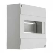 shumee Modularna razdelilna omara plastična 1x8 nadometna IP30 IK06 N+PE II razred brez vrat DB108W 1X8P/SM bela 3852