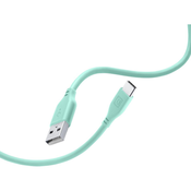 Cellularline Puni i podatkovni kabel 120 Soft cm USB Type-A na Type-C zeleni USBDATASOFTUSBCG