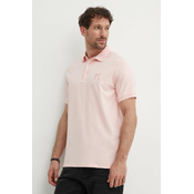 Polo majica Karl Lagerfeld za muškarce, boja: ružicasta, bez uzorka, 542221.745890