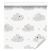 Očarljiva tapeta z oblaki za dnevno sobo in spalnico 50x1000 cm