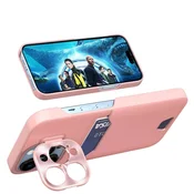 HURTEL Usnjen etui s stojalom za Samsung Galaxy S23, ovitek denarnica za kartico, roza