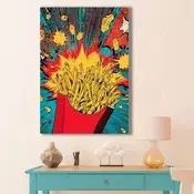 Wallity Dekorativna slika na platnu, 70x100cm, Šarena